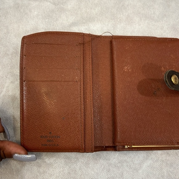 Louis Vuitton Monogram Canvas Portfolio Kiss-Lock Snap Coin Cash Card Wallet - Picture 6 of 9